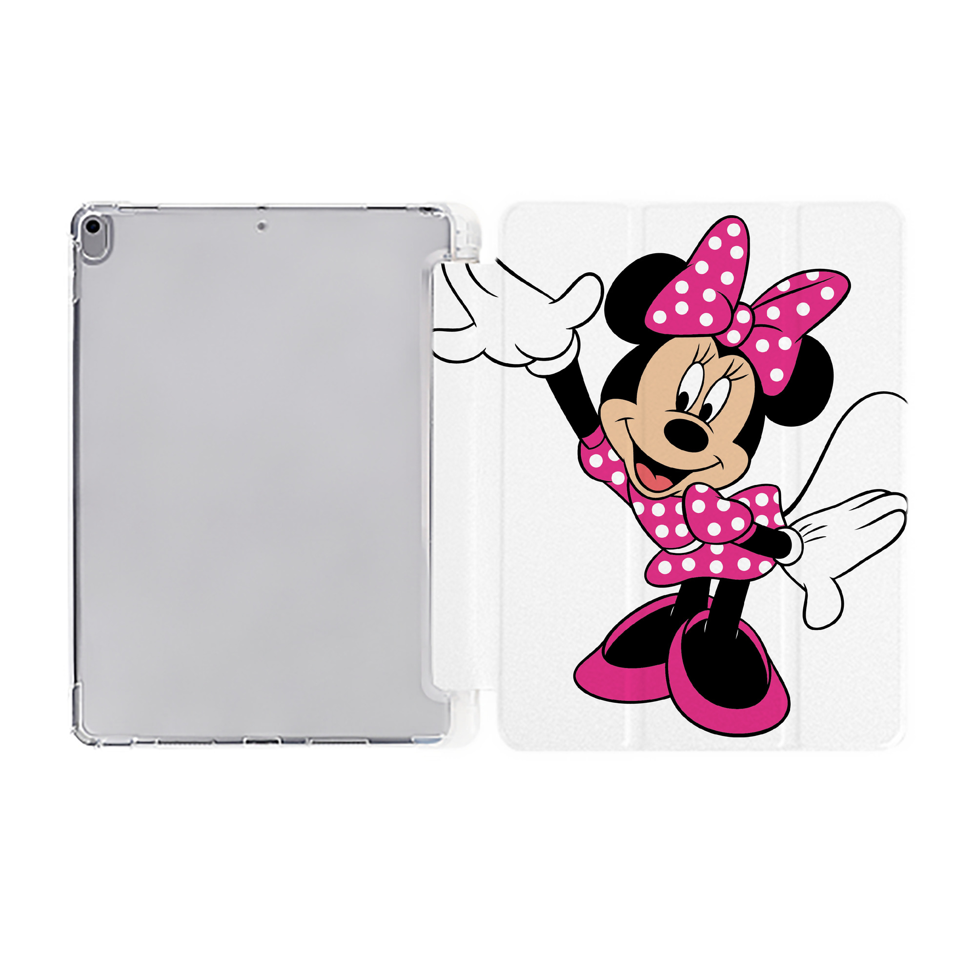 ミッキーマウス Mickey Mouse IPad ケース ペン収納付き 三つ折りスタンド PUレザー×シリコン 対応機種9.5/10.5/10.9インチ